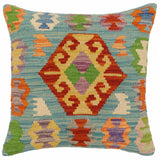 Rustic Morales Turkish Hand-Woven Kilim Pillow