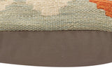 handmade Traditional Pillow Blue Rust Hand-Woven SQUARE 100% WOOL Hand woven turkish pillow2' x 2'