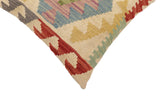 handmade Traditional Pillow Beige Red Hand-Woven SQUARE 100% WOOL Hand woven turkish pillow2' x 2'