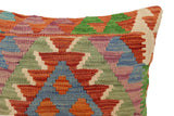 handmade Traditional Pillow Rust Blue Hand-Woven SQUARE 100% WOOL Hand woven turkish pillow2' x 2'