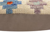 handmade Traditional Pillow Beige Rust Hand-Woven SQUARE 100% WOOL Hand woven turkish pillow2' x 2'
