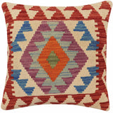 Rustic Wiley Turkish Hand-Woven Kilim Pillow