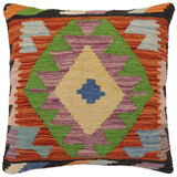 Rustic Decker Turkish Hand-Woven Kilim Pillow