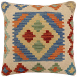Rustic Page Turkish Hand-Woven Kilim Pillow