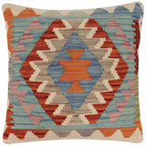 Boho Chic Bass Turkish Hand-Woven Kilim Pillow