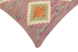 handmade Traditional Pillow Purple Rust Hand-Woven SQUARE 100% WOOL Hand woven turkish pillow2' x 2'