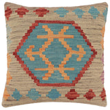 Boho Chic Cain Turkish Hand-Woven Kilim Pillow