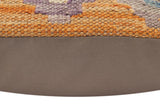 handmade Traditional Pillow Orange Red Hand-Woven SQUARE 100% WOOL Hand woven turkish pillow2' x 2'
