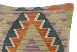handmade Traditional Pillow Rust Blue Hand-Woven SQUARE 100% WOOL Hand woven turkish pillow2' x 2'