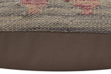 handmade Traditional Pillow Gray Blue Hand-Woven SQUARE 100% WOOL Hand woven turkish pillow2' x 2'