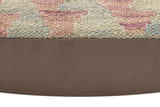handmade Traditional Pillow Blue Red Hand-Woven SQUARE 100% WOOL Hand woven turkish pillow2' x 2'