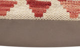 handmade Traditional Pillow Red Beige Hand-Woven SQUARE 100% WOOL Hand woven turkish pillow2' x 2'