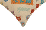 handmade Traditional Pillow Beige Blue Hand-Woven SQUARE 100% WOOL Hand woven turkish pillow2' x 2'