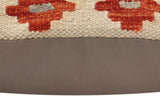 handmade Traditional Pillow Beige Blue Hand-Woven SQUARE 100% WOOL Hand woven turkish pillow2' x 2'