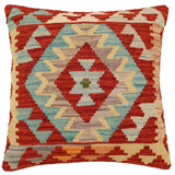 Bohemian Ortega Turkish Hand-Woven Kilim Pillow