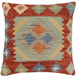 Rustic Hebert Turkish Hand-Woven Kilim Pillow