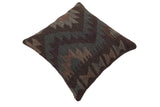 handmade Traditional Pillow Brown Purple Hand-Woven SQUARE 100% WOOL Hand woven turkish pillow2' x 2'