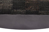 handmade Traditional Pillow Black Brown Hand-Woven SQUARE 100% WOOL Hand woven turkish pillow2' x 2'