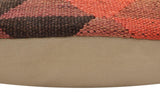 handmade Traditional Pillow Red Brown Hand-Woven SQUARE 100% WOOL Hand woven turkish pillow2' x 2'