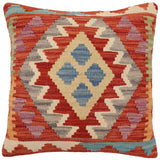 Rustic Brandy Turkish Hand-Woven Kilim Pillow