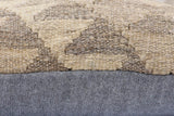 handmade Traditional Pillow Beige Tan Hand-Woven SQUARE 100% WOOL Hand woven turkish pillow2' x 2'