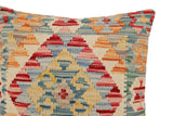 handmade Traditional Pillow Green Blue Hand-Woven SQUARE 100% WOOL Hand woven turkish pillow2' x 2'