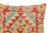 handmade Traditional Pillow Rust Beige Hand-Woven SQUARE 100% WOOL Hand woven turkish pillow2' x 2'