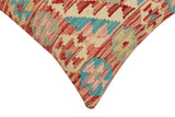 handmade Traditional Pillow Rust Beige Hand-Woven SQUARE 100% WOOL Hand woven turkish pillow2' x 2'