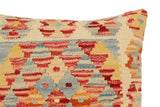 handmade Traditional Pillow Beige Rust Hand-Woven SQUARE 100% WOOL Hand woven turkish pillow2' x 2'