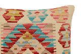 handmade Traditional Pillow Beige Red Hand-Woven SQUARE 100% WOOL Hand woven turkish pillow2' x 2'