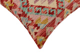 handmade Traditional Pillow Rust Beige Hand-Woven SQUARE 100% WOOL Hand woven turkish pillow2' x 2'