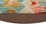 handmade Traditional Pillow Beige Red Hand-Woven SQUARE 100% WOOL Hand woven turkish pillow2' x 2'