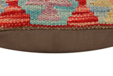 handmade Traditional Pillow Red Blue Hand-Woven SQUARE 100% WOOL Hand woven turkish pillow2' x 2'