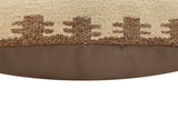 handmade Traditional Pillow Beige Red Hand-Woven SQUARE 100% WOOL Hand woven turkish pillow2' x 2'