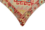 handmade Traditional Pillow Red Beige Hand-Woven SQUARE 100% WOOL Hand woven turkish pillow2' x 2'