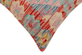 handmade Traditional Pillow Red Blue Hand-Woven SQUARE 100% WOOL Hand woven turkish pillow2' x 2'