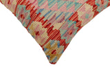 handmade Traditional Pillow Red Blue Hand-Woven SQUARE 100% WOOL Hand woven turkish pillow2' x 2'