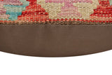 handmade Traditional Pillow Red Blue Hand-Woven SQUARE 100% WOOL Hand woven turkish pillow2' x 2'