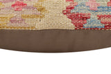 handmade Traditional Pillow Beige Red Hand-Woven SQUARE 100% WOOL Hand woven turkish pillow2' x 2'