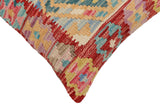 handmade Traditional Pillow Red Blue Hand-Woven SQUARE 100% WOOL Hand woven turkish pillow2' x 2'