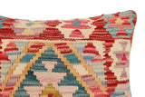 handmade Traditional Pillow Red Blue Hand-Woven SQUARE 100% WOOL Hand woven turkish pillow2' x 2'