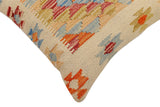 handmade Traditional Pillow Beige Rust Hand-Woven SQUARE 100% WOOL Hand woven turkish pillow2' x 2'