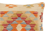 handmade Traditional Pillow Beige Rust Hand-Woven SQUARE 100% WOOL Hand woven turkish pillow2' x 2'