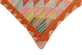 handmade Traditional Pillow Rust Red Hand-Woven SQUARE 100% WOOL Hand woven turkish pillow2' x 2'