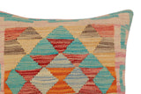 handmade Traditional Pillow Red Rust Hand-Woven SQUARE 100% WOOL Hand woven turkish pillow2' x 2'