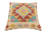 handmade Traditional Pillow Beige Rust Hand-Woven SQUARE 100% WOOL Hand woven turkish pillow2' x 2'