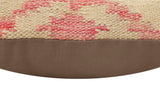 handmade Traditional Pillow Beige Red Hand-Woven SQUARE 100% WOOL Hand woven turkish pillow2' x 2'