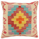 Rustic Macias Turkish Hand-Woven Kilim Pillow