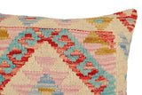 handmade Traditional Pillow Beige Red Hand-Woven SQUARE 100% WOOL Hand woven turkish pillow2' x 2'