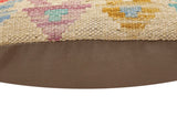 handmade Traditional Pillow Beige Red Hand-Woven SQUARE 100% WOOL Hand woven turkish pillow2' x 2'